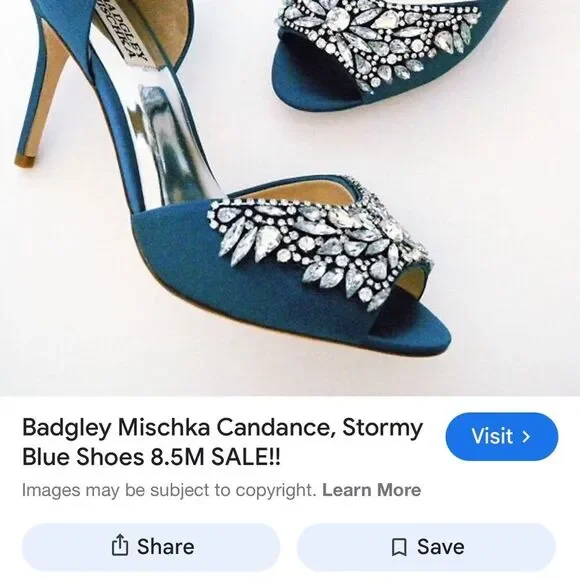 Badgley Mischka Candance, Stormy Blue Shoes - Picture 4 of 7